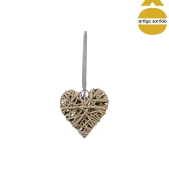 Corazón Decorativo De Mimbre 12Cm