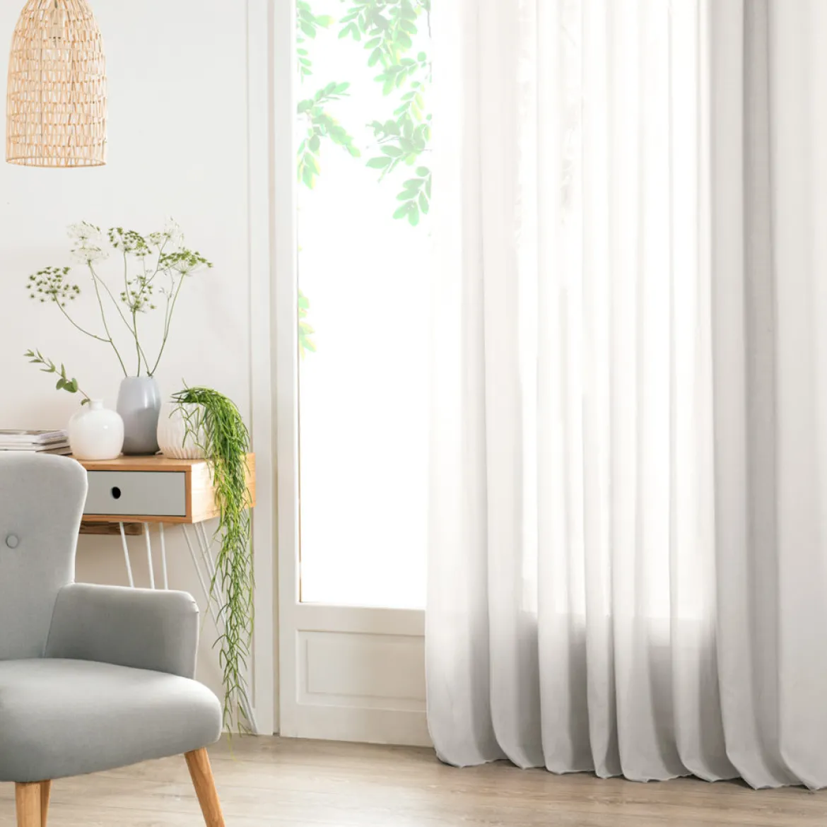 Cortina Ana Blanca 140x240Cm