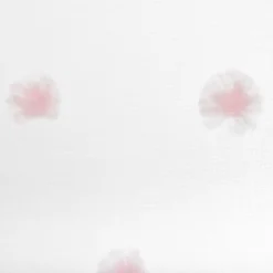 Cortina Blanca C/Pompones Rosa 140x240Cm
