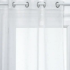 Cortina Blanca De Lunares 140x240Cm
