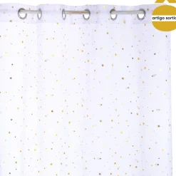 Cortina C/Estrellas Doradas 140x250Cm