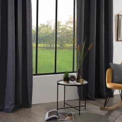 Cortina Feuil Opaca Gris Oscuro 140x260