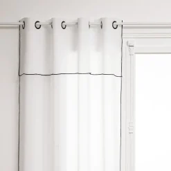 Cortina Fred Blanco Y Rayas Negro 140x240cm
