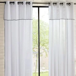 Cortina Fred Blanco Y Rayas Negro 140x240cm