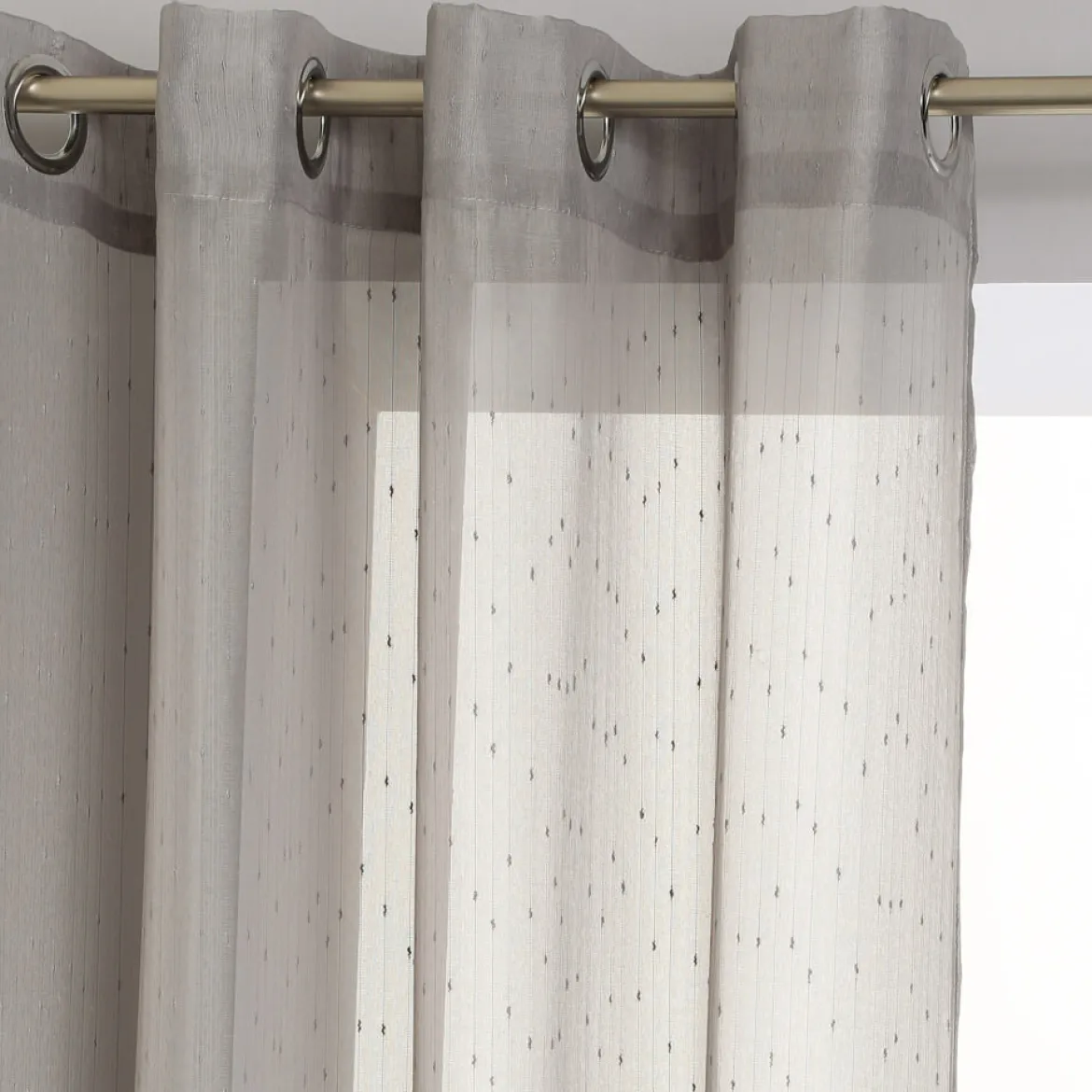 Cortina Gris Efecto Rayas 140x240Cm