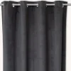 Cortina OTTO gris oscuro de terciopelo 140x260cm