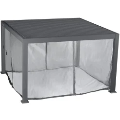 Cortinas+Mosquiteras para pérgola ÉVORA gris