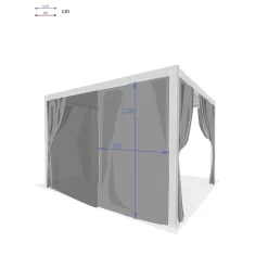 Cortinas+Mosquiteras para pérgola ÉVORA gris