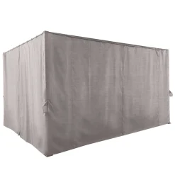 Cortinas Para Pérgola Palmera Gris 3x4M