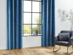 Cortina Terciopelo Otto Azul 140x260Cm