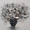 Cuadro Deco Bouquet Gris 58x58Cm