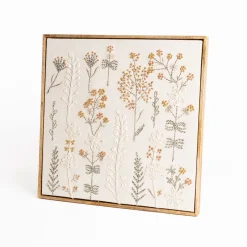 Cuadro decorativo con flores 50x50cm