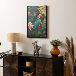 Cuadro decorativo con papagayo CHARLENE 70x50cm