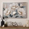 Cuadro decorativo con relieve de flores MARGARET