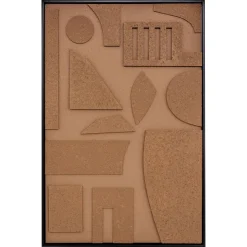 Cuadro decorativo 3D JILANI marrón 90x60cm