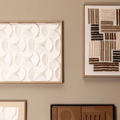 Cuadro decorativo 3D KAILANI blanco 80x60cm
