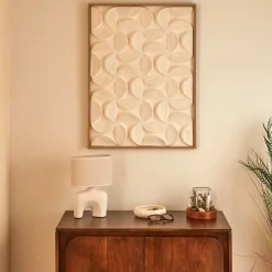 Cuadro decorativo 3D KAILANI blanco 80x60cm