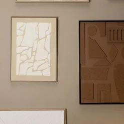 Cuadro decorativo 3D ZIAD beige 70x50cm