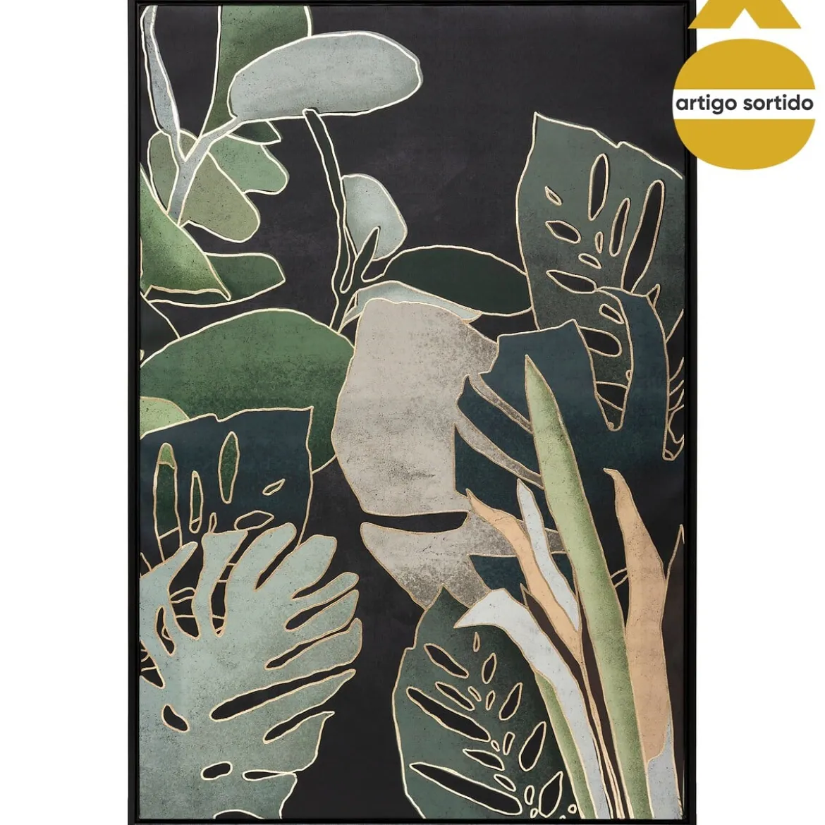 Cuadro Decorativo Hojas Jungla 90x60Cm