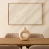 Cuadro decorativo KOHANA con relieve blanco