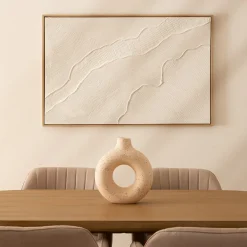 Cuadro decorativo KOHANA con relieve blanco