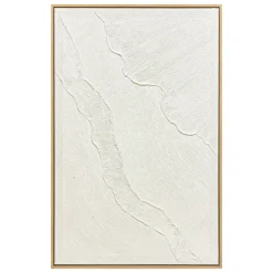 Cuadro decorativo KOHANA con relieve blanco