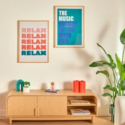 Cuadro decorativo relax DARIUS coral 50x70cm