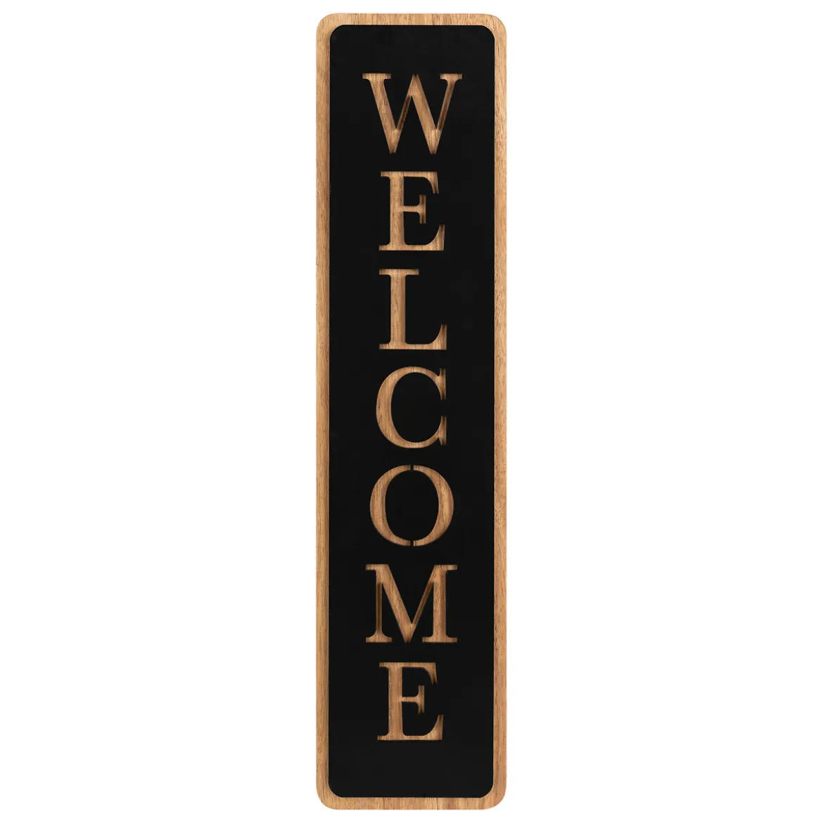 Cuadro decorativo welcome de mdf negro