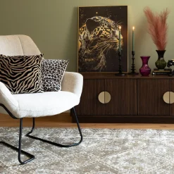 Cuadro leopardo decorativo LUPITA negro 78x58cm