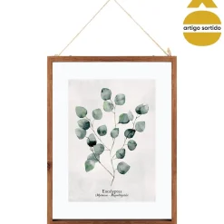 Cuadro Vidrio/Mdf Deco Hojas 38x48Cm