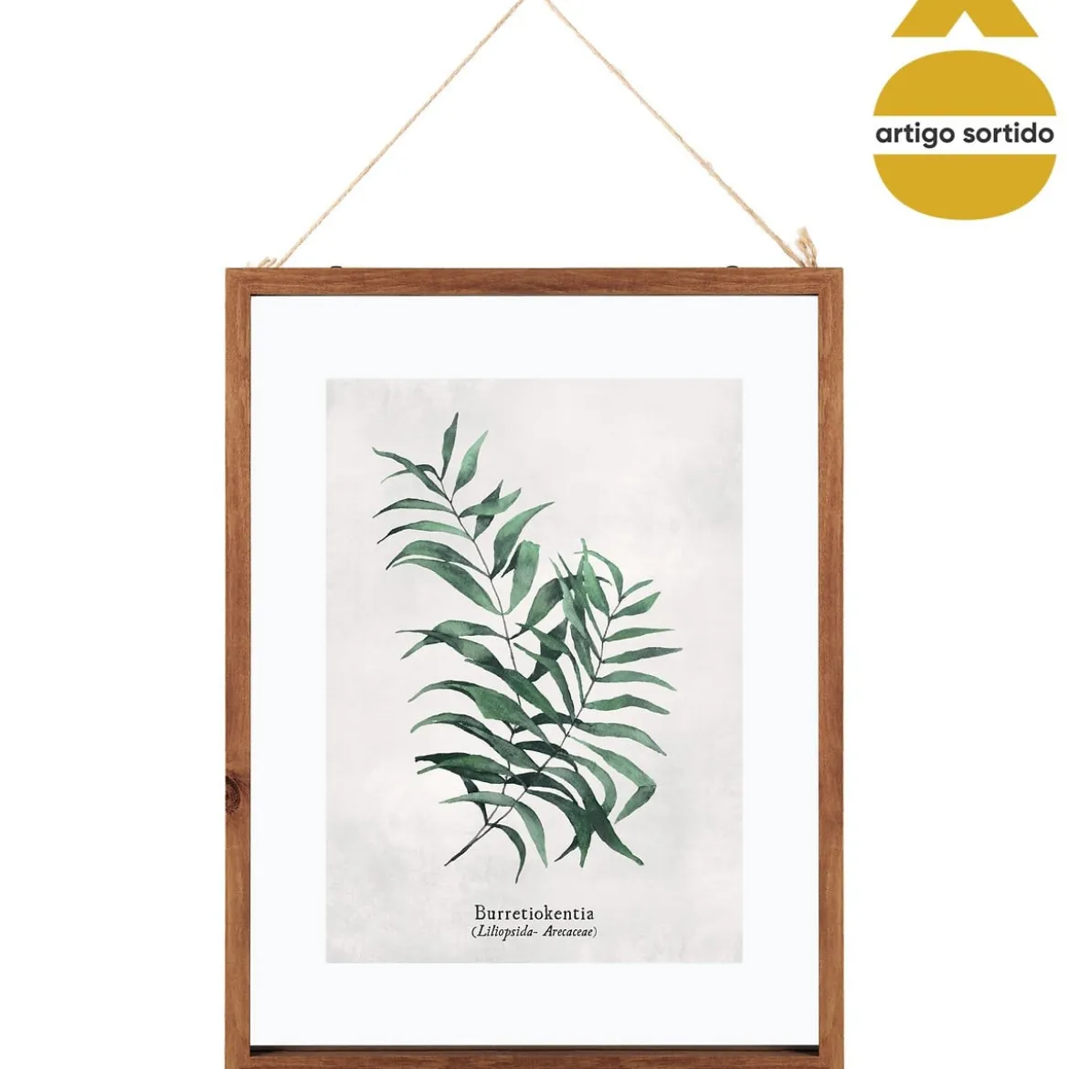 Cuadro Vidrio/Mdf Deco Hojas 38x48Cm