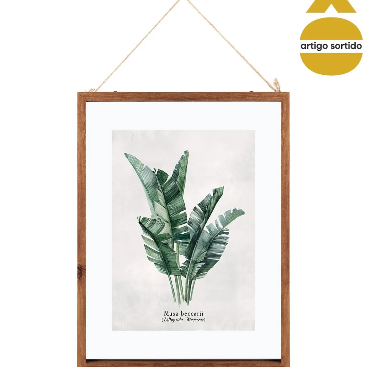 Cuadro Vidrio/Mdf Deco Hojas 38x48Cm