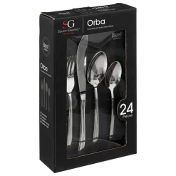 Cubertería ORBA con 24 pzas de acero inoxidable