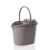 Cubo con escurridor gris pardo 16l