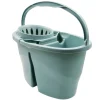Cubo Con Escurridor Y División Azul 16L