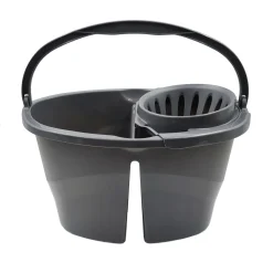 Cubo Con Escurridor Y División Gris 16L