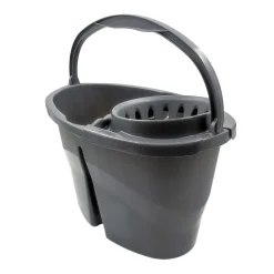 Cubo Con Escurridor Y División Gris 16L