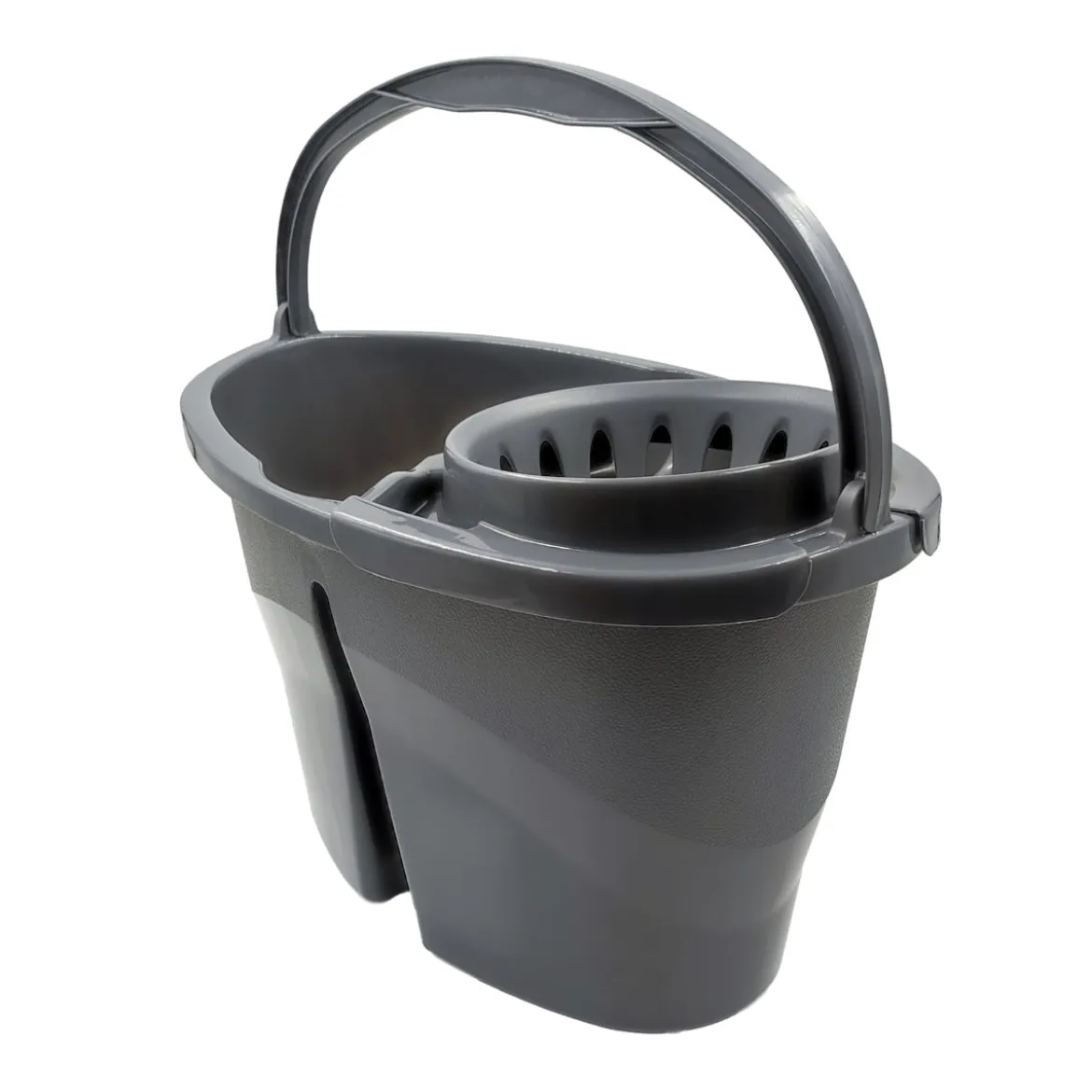 Cubo Con Escurridor Y División Gris 16L