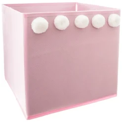 Cubo De Almacenaje C/Pompones 29x29Cm