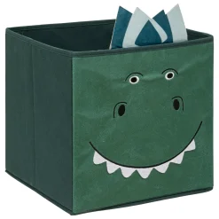 Cubo De Almacenaje Dino Verde 29x29Cm
