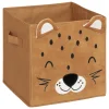 Cubo de Almacenaje Leopardo De Terciopelo