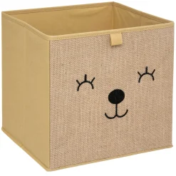 Cubo De Almacenaje Oso Marrón 29x29Cm