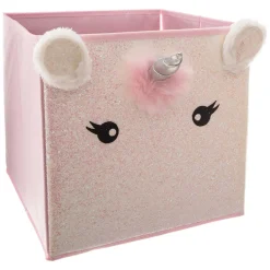 Cubo De Almacenaje Unicornio 29x31Cm