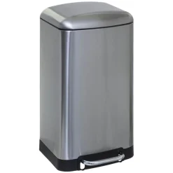 Cubo de basura ARIANE plateado metálico 30l