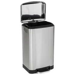Cubo De Basura Ariane Plateado Con Pedal 20L