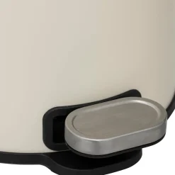 Cubo de basura beige de metal con pedal DELTA 6l