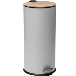 Cubo De basura Con Tapa De Bambú 30L