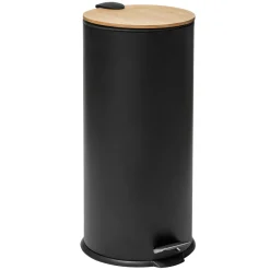 Cubo De basura Con Tapa De Bambú 30L