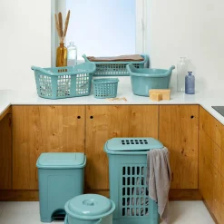 Cubo De Basura C/Pedal Azul 35L