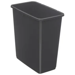 Cubo de basura de dos aberturas negro 45L